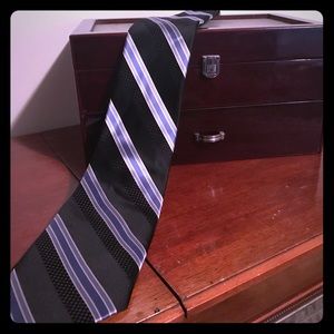Luxury Designer Bugatti Striped Silk Tie
